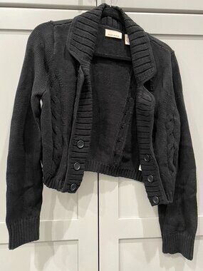 DKNY cable knit sweater Large Black